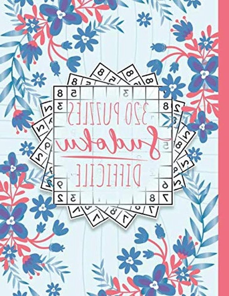 Sudoku Puzzelboek - Hersenkrakers - Hersentraining - 320 Puzzels - 21.59 x 1.07 x 27.94 cm - Art Floral