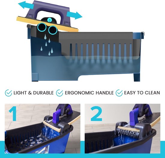 Voegemmer Kit - Voegset Tegels - Efficiënt voegen - Roller voor drainage - 20L - Grijs van Merkloos	 — afbeelding 4