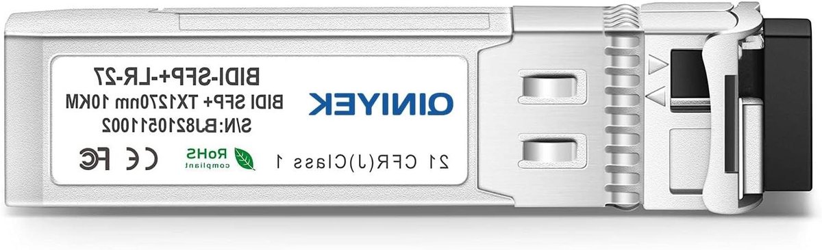 SFP+ BIDI Glasvezel Module - LC Transceiver GBIC - Netwerk Verbindingen - Single Mode 10Gbps - 10 km - Zwart