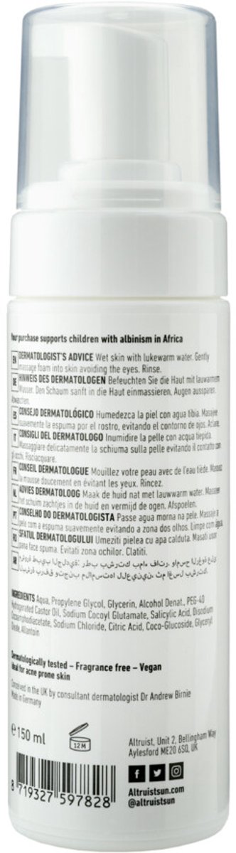 Altruist Cleansing Foam 2% Salicyclic Acid - 3 x 150 ml - Voordeelverpakking