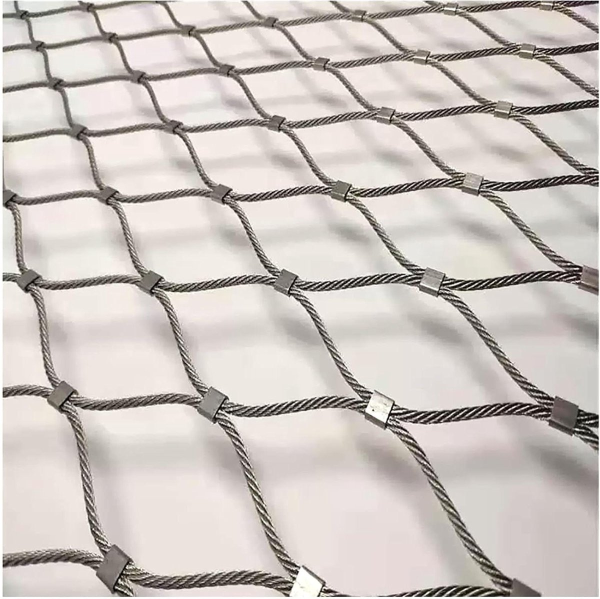 Roestvrijstalen Touwnet - Metalen Gaas Net - Tuin Beschermen - Industriële Kwaliteit Staal - 0.8x9m - Zilver