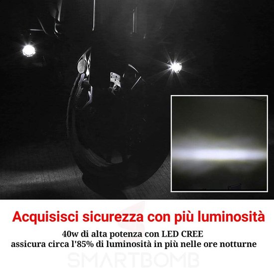 LED Mistlampen - Extra Verlichting Motor - Verbeteren Zichtbaarheid - 3 Lichtmodi - 40 watt - Zwart — afbeelding 3