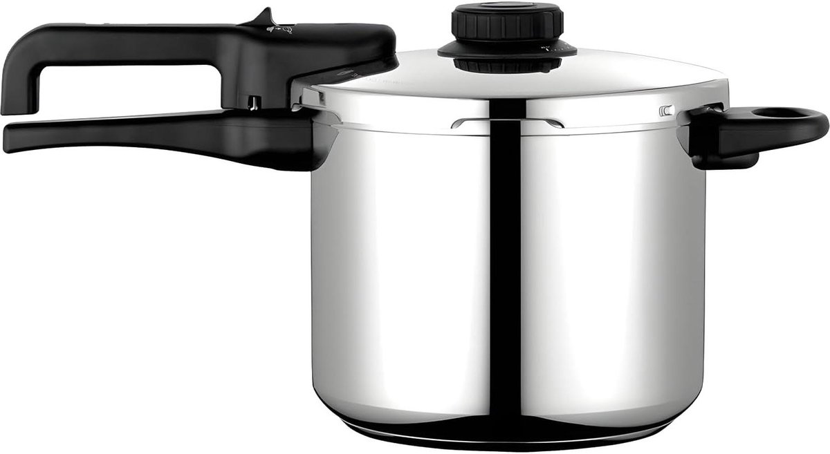 Snelkookpan - Drukpan - Snel Koken - Dubbel Systeem - 6 Liter - Zilver
