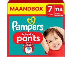 Pampers - Baby Dry Pants - Maat 7 - Maandbox - 114 stuks - 17+KG