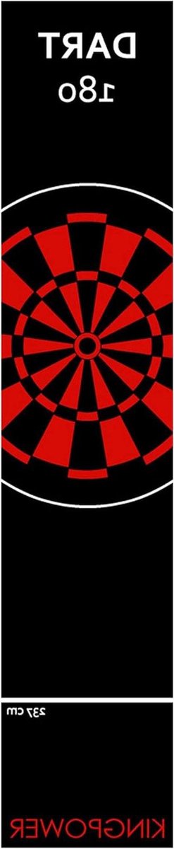 Dartmat - Darttapijt Toernooimat - Vloer Beschermen - Met Werplijn - 290 x 60 cm - Rood