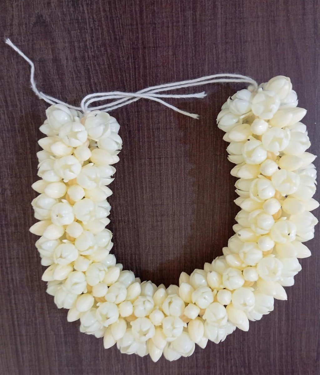 Haar Gajra - Juda Decoratie - Haar Accessoires - Realistisch Bloem Design - 61 Grams - Wit