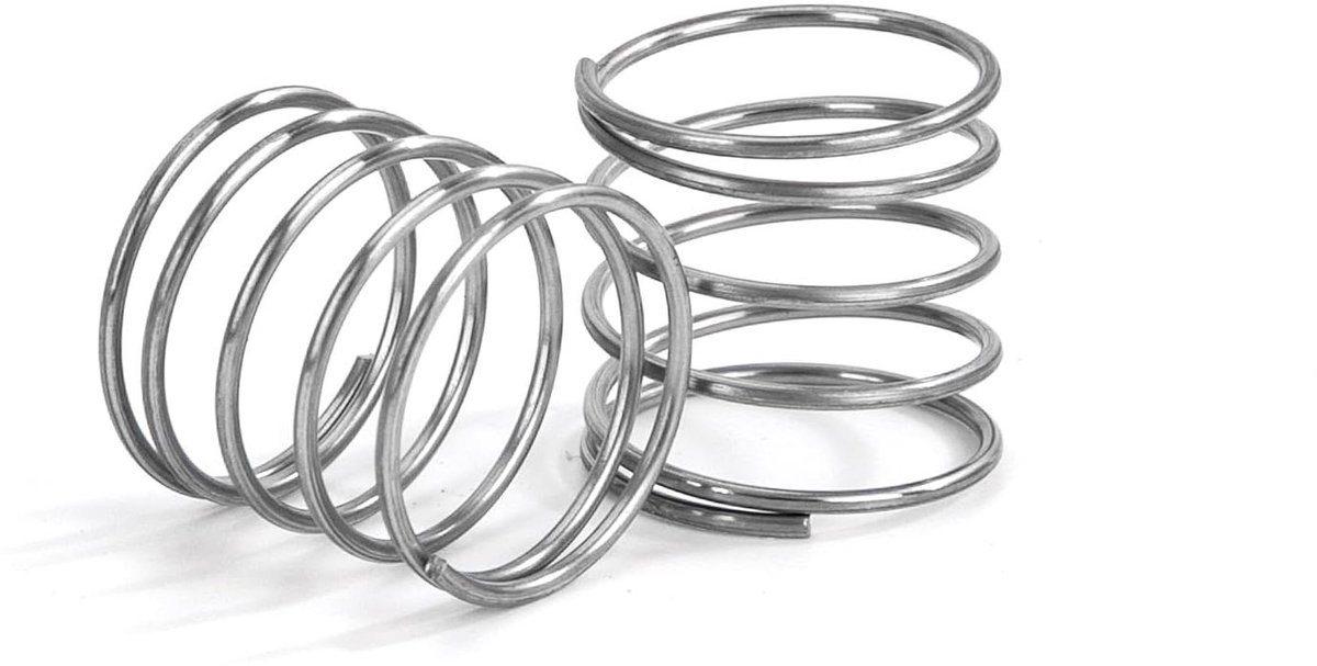 Drukveren Roestvrij Staal - Compressieveren Metalen - Apparaten Repareren - Hoge Elasticiteit - 15 mm Lengte - Zilverkleurig