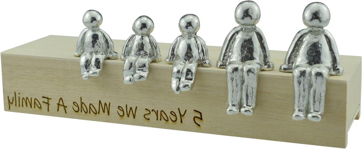 Jubileum Decoratie - 5 Jaar Cadeau - Familie Herdenken - Metalen Figuren - 58 cm Volwassene - Niet gespecificeerd