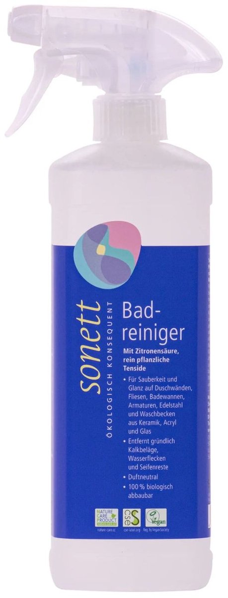 Effectieve Badreiniger 500ml Spuitfles – Milieuvriendelijke Eco Formule Verwijdert Kalk, Zeepresten en Vuil voor Hygiënisch Frisse Badkamer