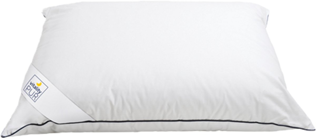 Vitality Pur Anti-Allergisch Hoofdkussen – 40x80 cm - 100% Anti-Huisstofmijt & Bacteriën – Zacht & Comfortabel – Voor Alle Slaaphoudingen