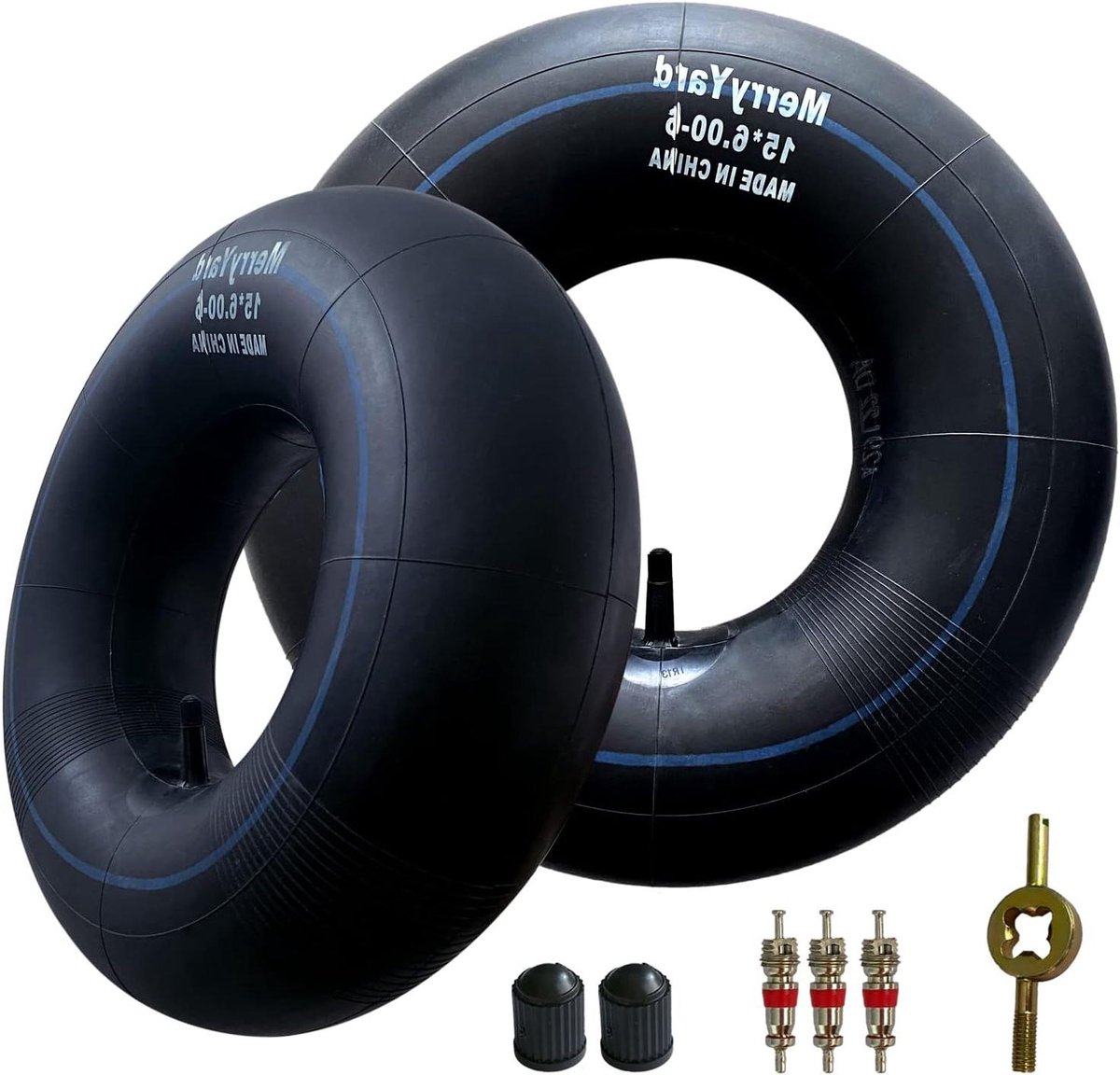 Binnenbanden 2-Pack - Banden Vervanging - Voertuigen Onderhoud - Zware Kwaliteit - 15x6.00-6 Inch - Zwart