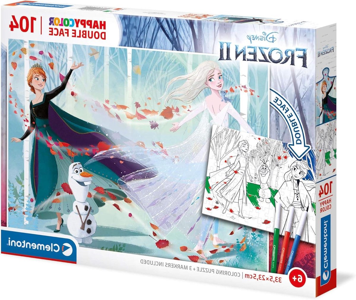 Kinderpuzzel IJskoningin - Legpuzzel Meisjes - Kinderspel - Gemaakt in Italië - 104 stukjes - No Color