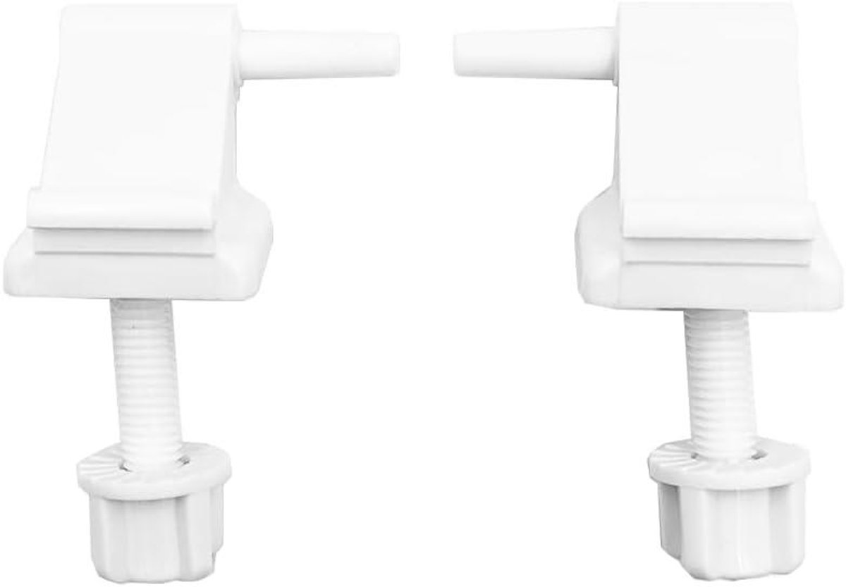 Toiletbril Scharnier Vervanging - Toiletbril Onderdelen - Toilet Reparatie - Duurzaam Kunststof - 25x25 mm - Wit