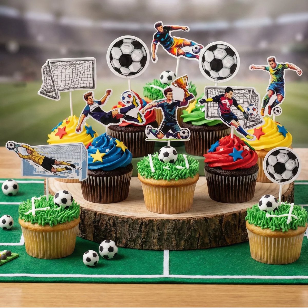 Dekora - Voetbal - Soccer Cake Toppers pk/16