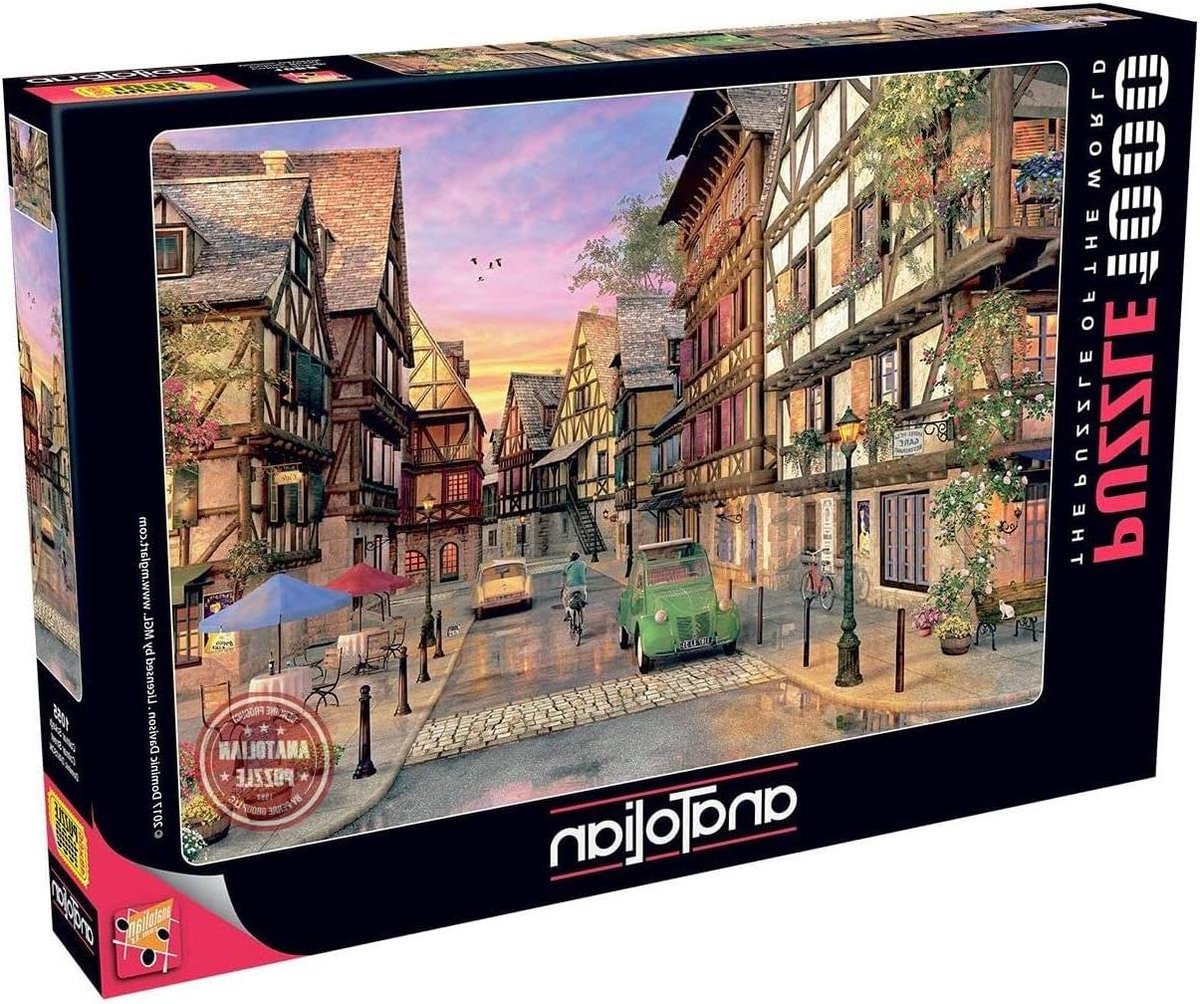 Puzzel 1000 stukjes - Legpuzzel Stukjes - Ontspannen Tijd Verdrijven - Gedetailleerd Straatbeeld - 48 x 66 cm - Meerdere Kleuren