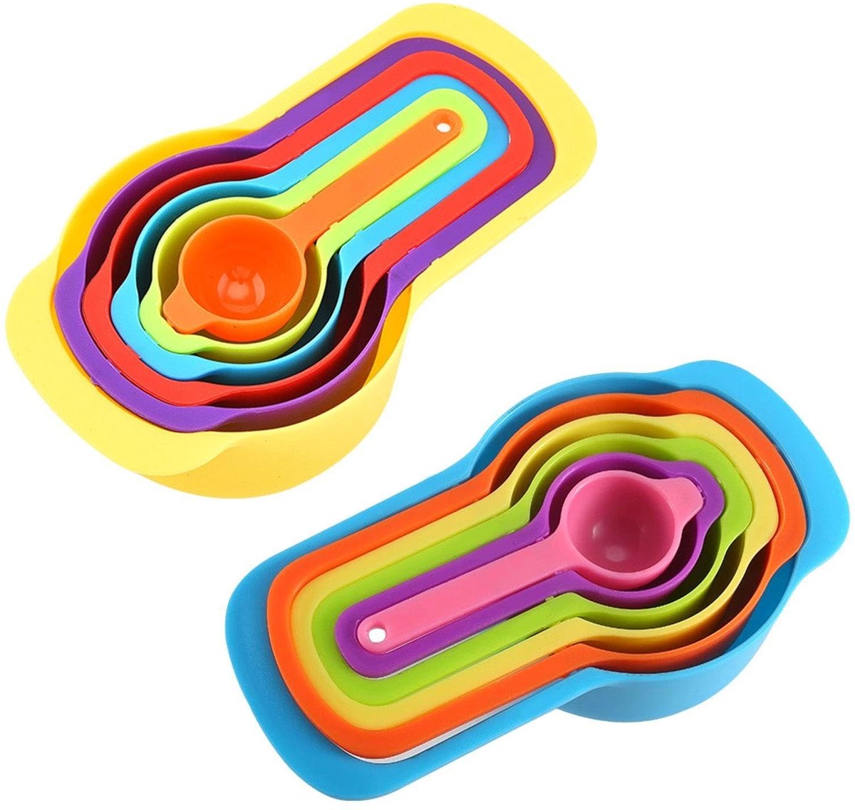 Cosensi - Kleurige Maatlepels - Keukenaccessoires - Stapelbare Maatlepels - 12 Stuks - Handig voor Koken - Perfect voor Bakken