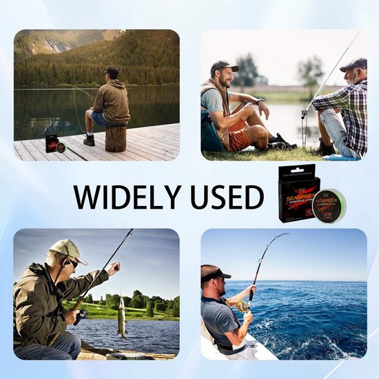 NTHProducts - Visserslijn - Braided Fishing Line - Hoge flexibiliteit - Groene kleur - Duurzaam vismateriaal - Geschikt voor roofvis - 100 m — afbeelding 5