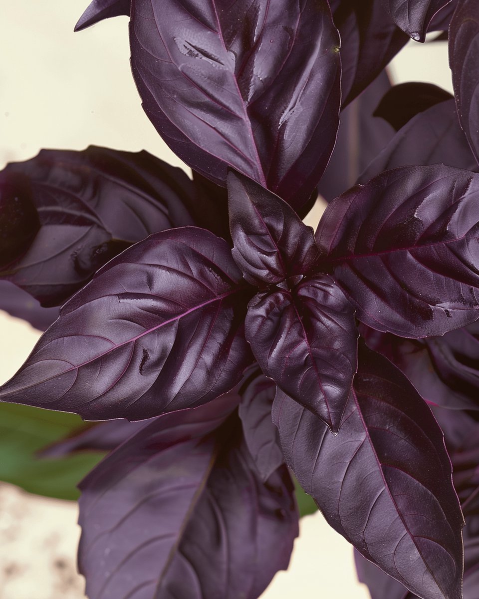 Basilicum Red Rubin Zaden Ocimum Basilicum Biologisch Eenjarig Kruid