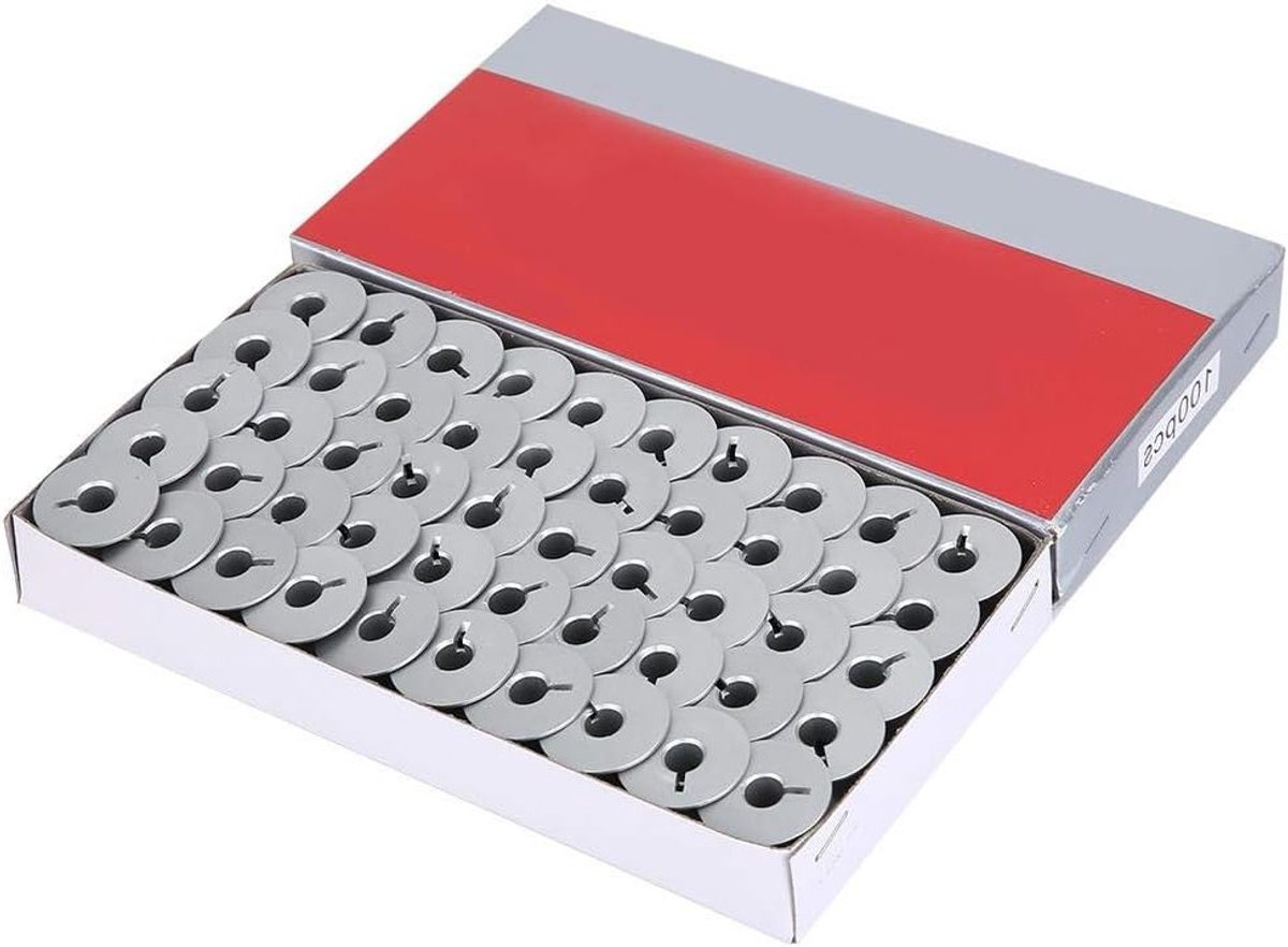 100 Stuks Aluminium Spoelen voor Industriële Naaimachines - Universele Naaiaccessoires voor Efficiënt Naaiwerk