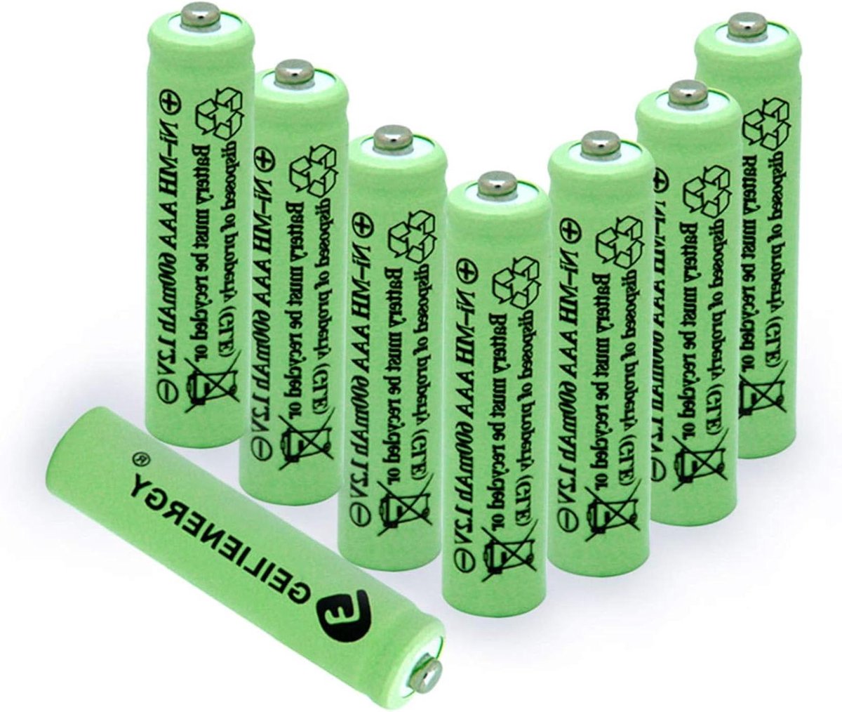 Oplaadbare AAA Batterijen - NiMH Batterijen - Zonne-energie Apparaten - Tot 1000 keer Oplaadbaar - 600 mAh - null