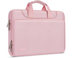 Laptoptas - Laptop sleeve Notebook hoes - Laptop Beschermen - Versterkte binnenlip - 15.6 inch - Roze