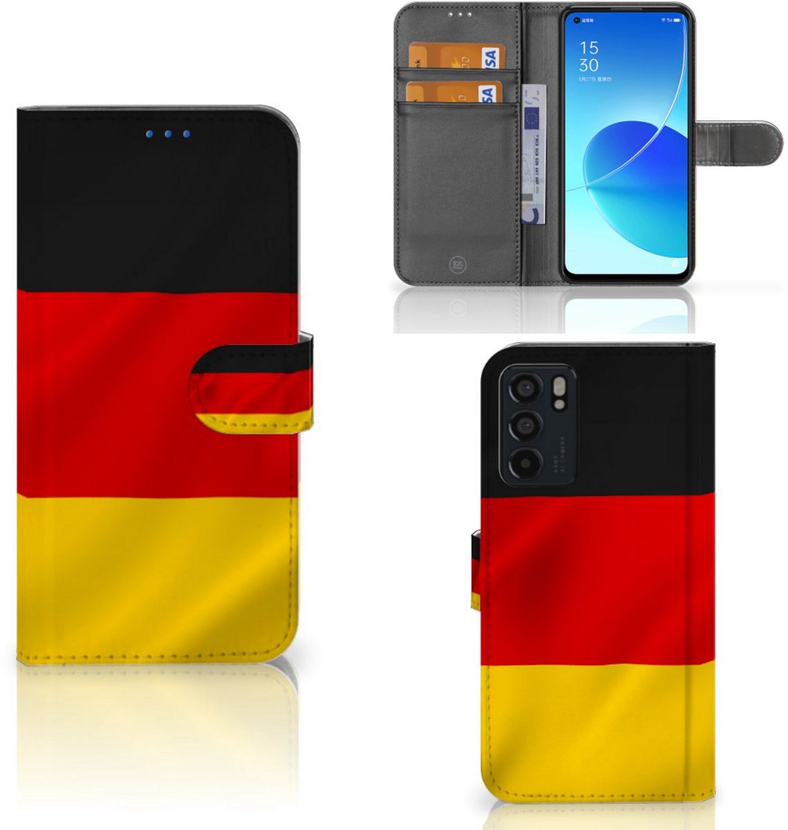 OPPO Reno6 5G Bookstyle Case Duitsland