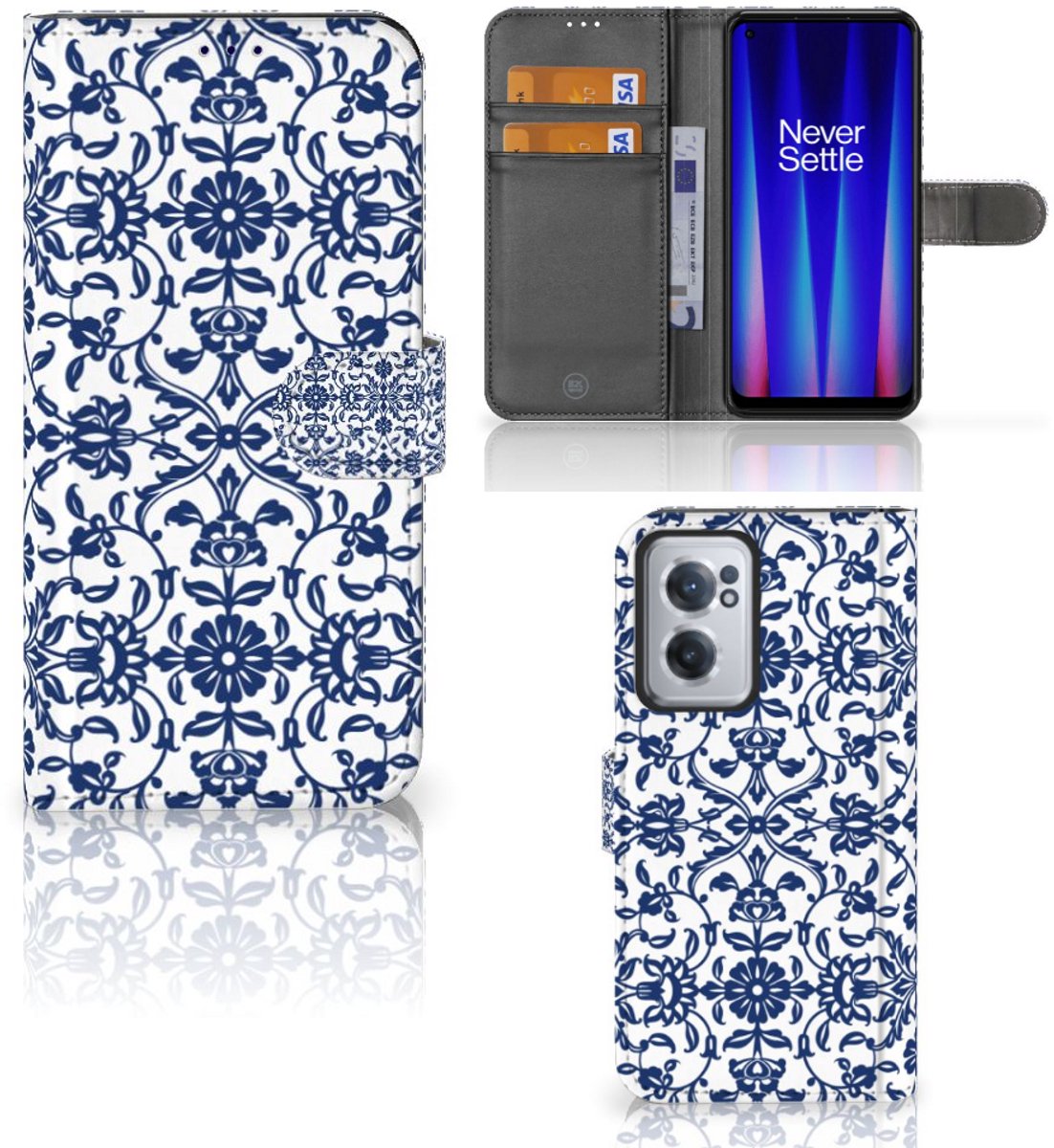 OnePlus Nord CE 2 Hoesje Flower Blue