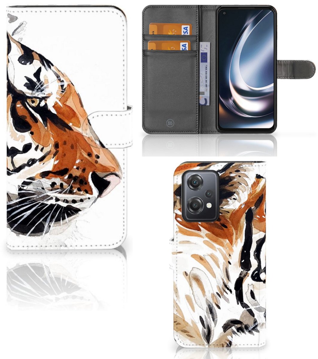 Hoesje OnePlus Nord CE 2 Lite Watercolor Tiger