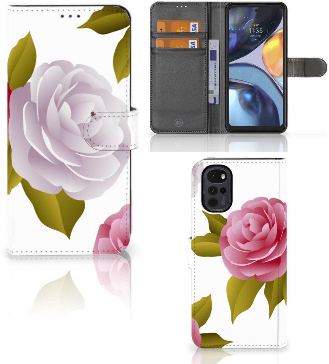 Motorola Moto G22 Hoesje Roses