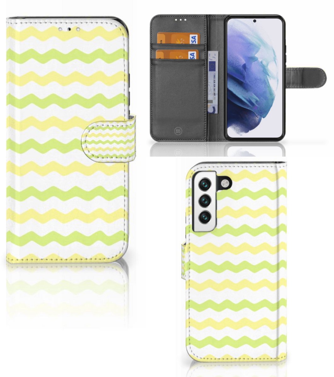 Samsung Galaxy S22 Telefoon Hoesje Waves Yellow