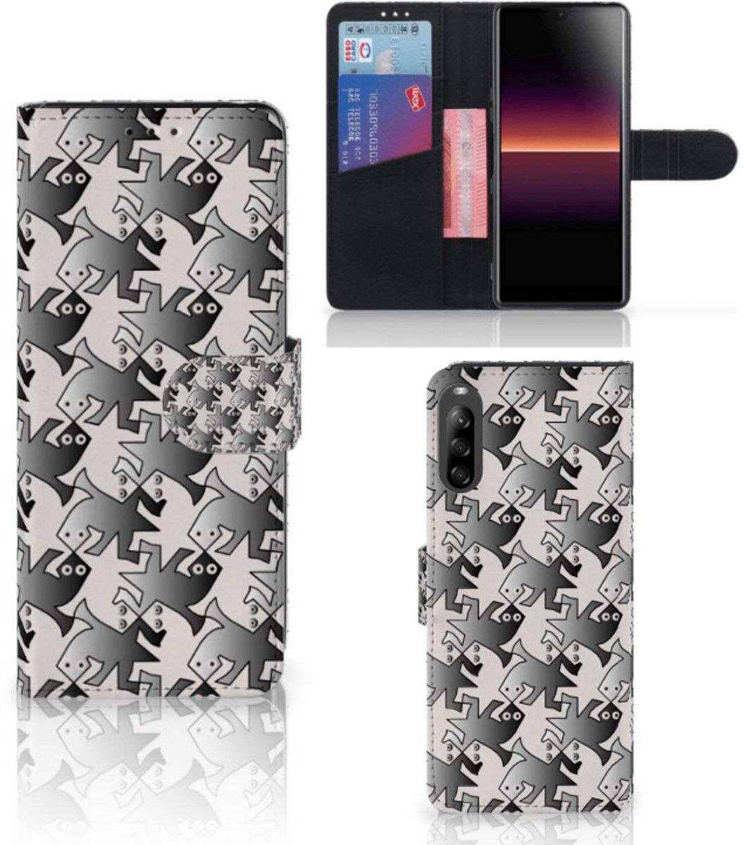 Sony Xperia L4 Telefoonhoesje met Pasjes Salamander Grey