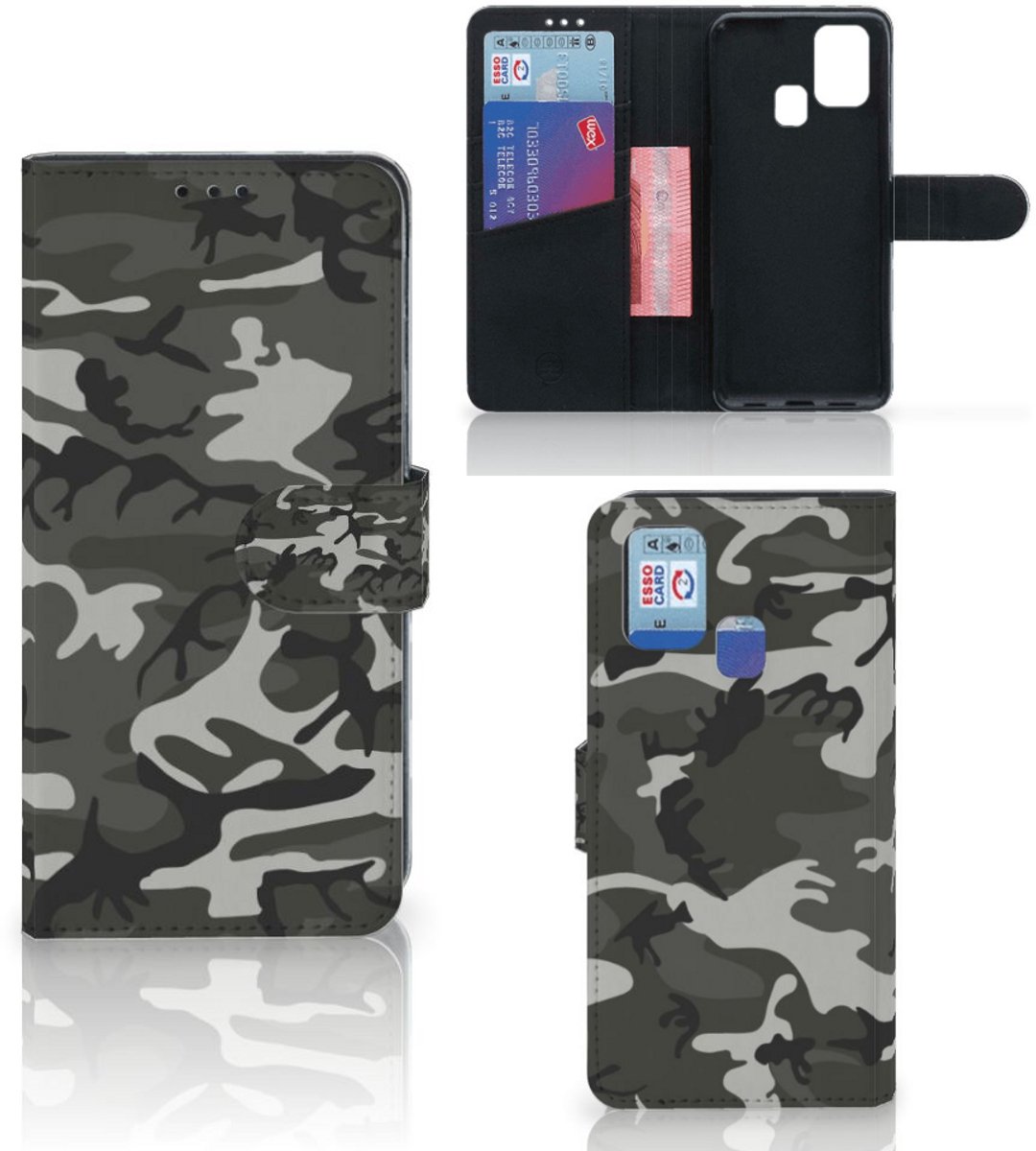 Samsung Galaxy M31 Telefoon Hoesje Army Light
