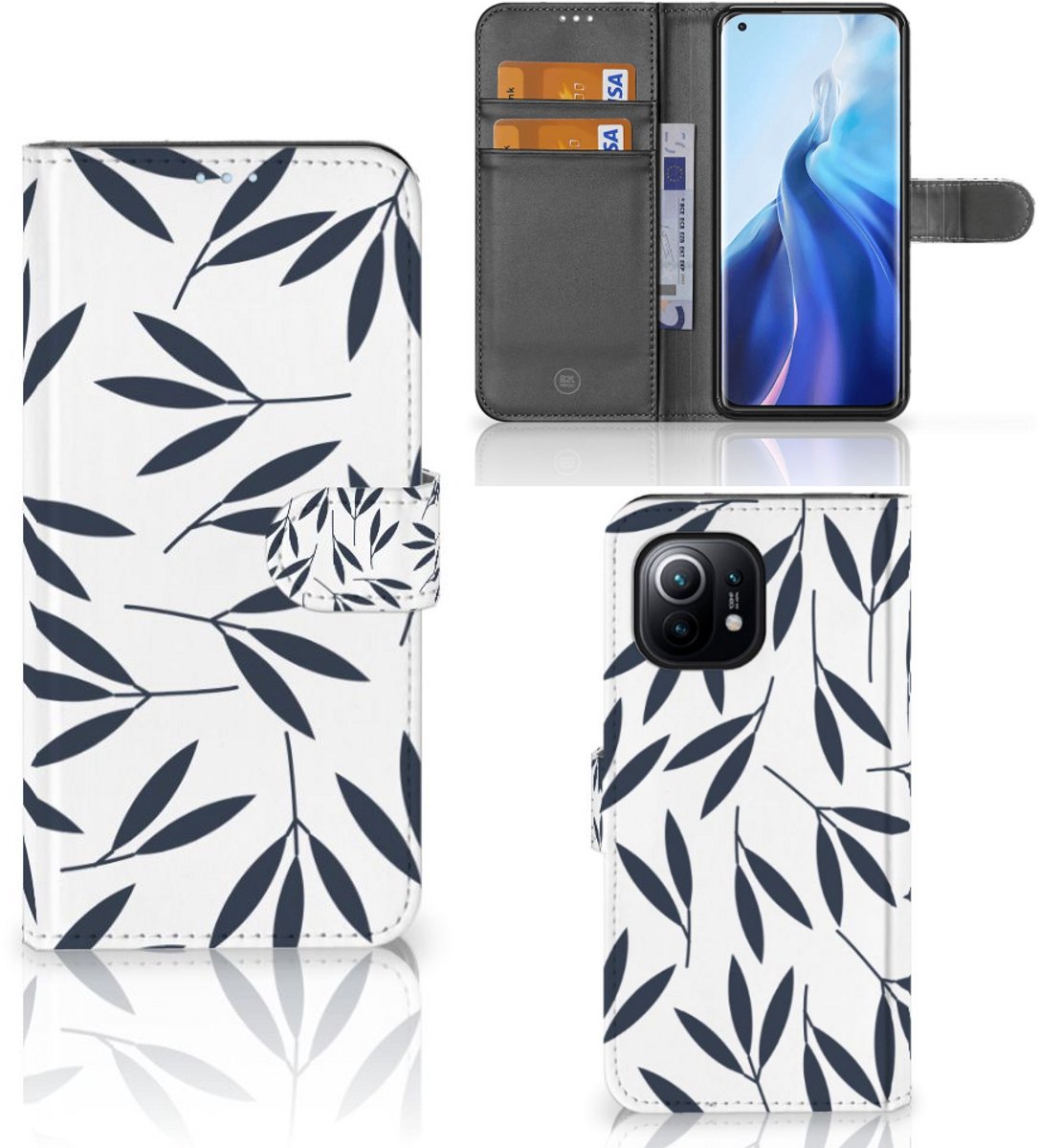 Xiaomi Mi 11 Hoesje Leaves Blue