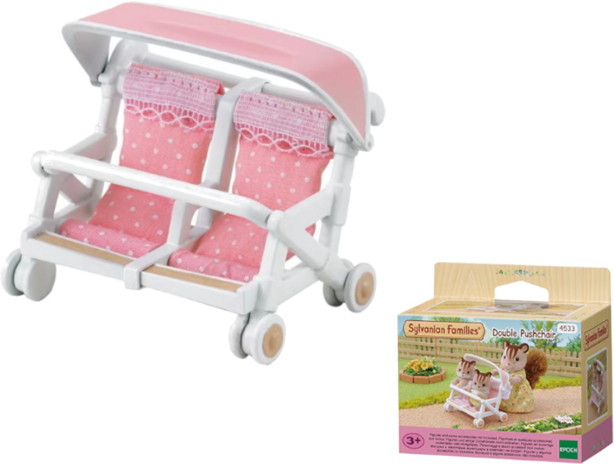 Sylvanian Families 4533 dubbele kinderwagen-poppenhuisinrichting — afbeelding 11