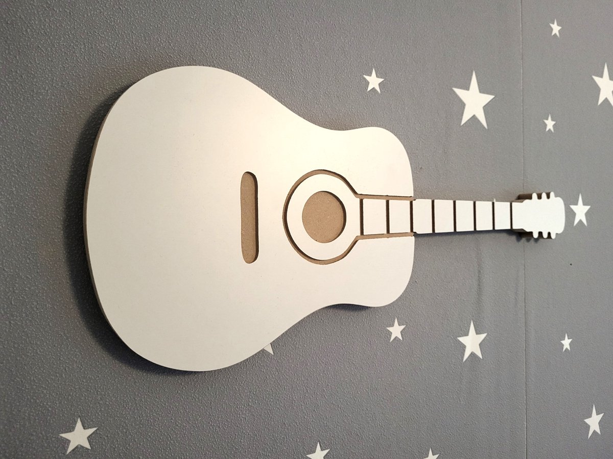 Moliland - Decoratieve Muurhanger Gitaar - MDF - CNC Gesneden