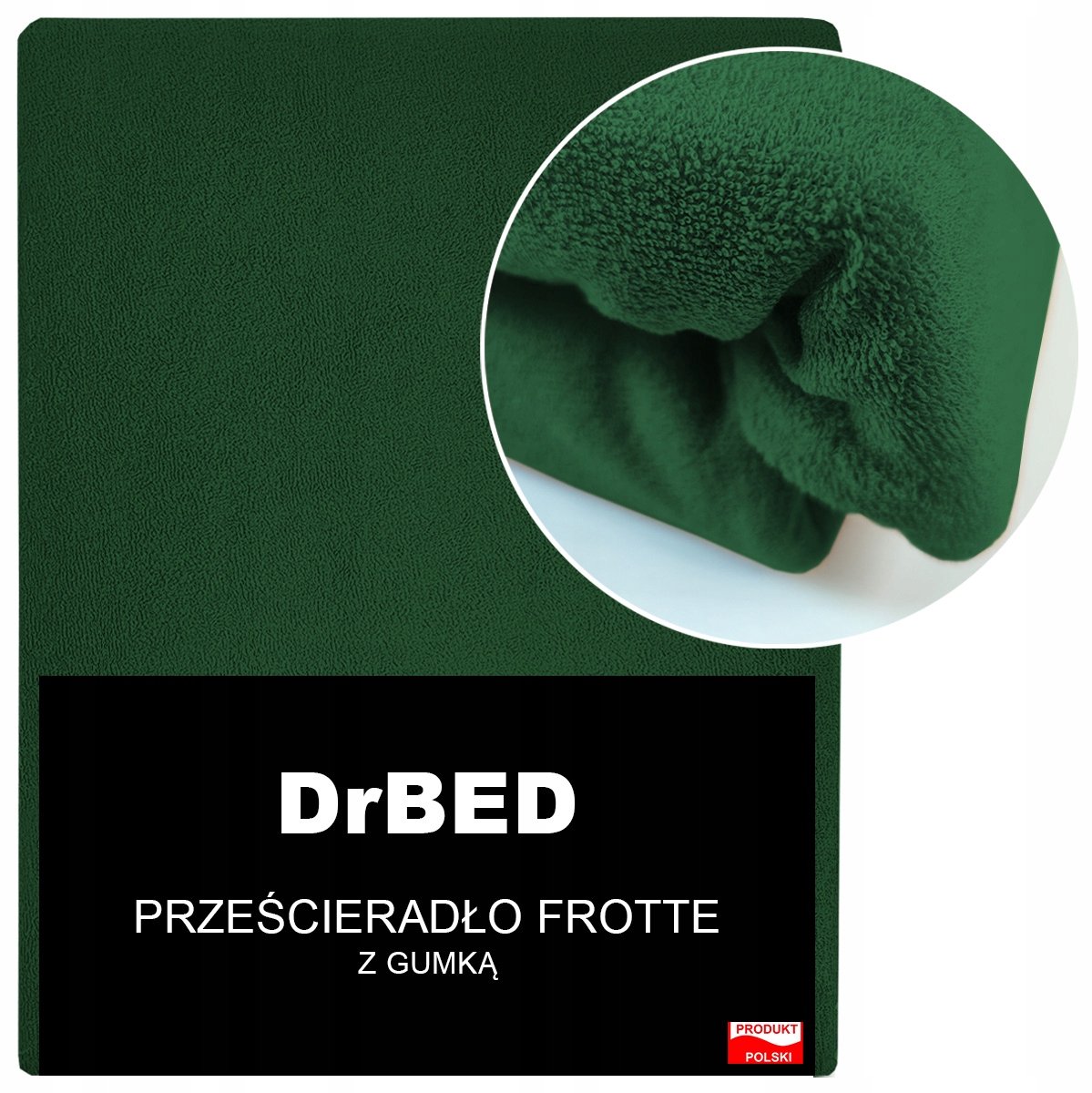 DrBED - Frotte Hoeslaken - 120 x 200 - Donkergroen - Ademend