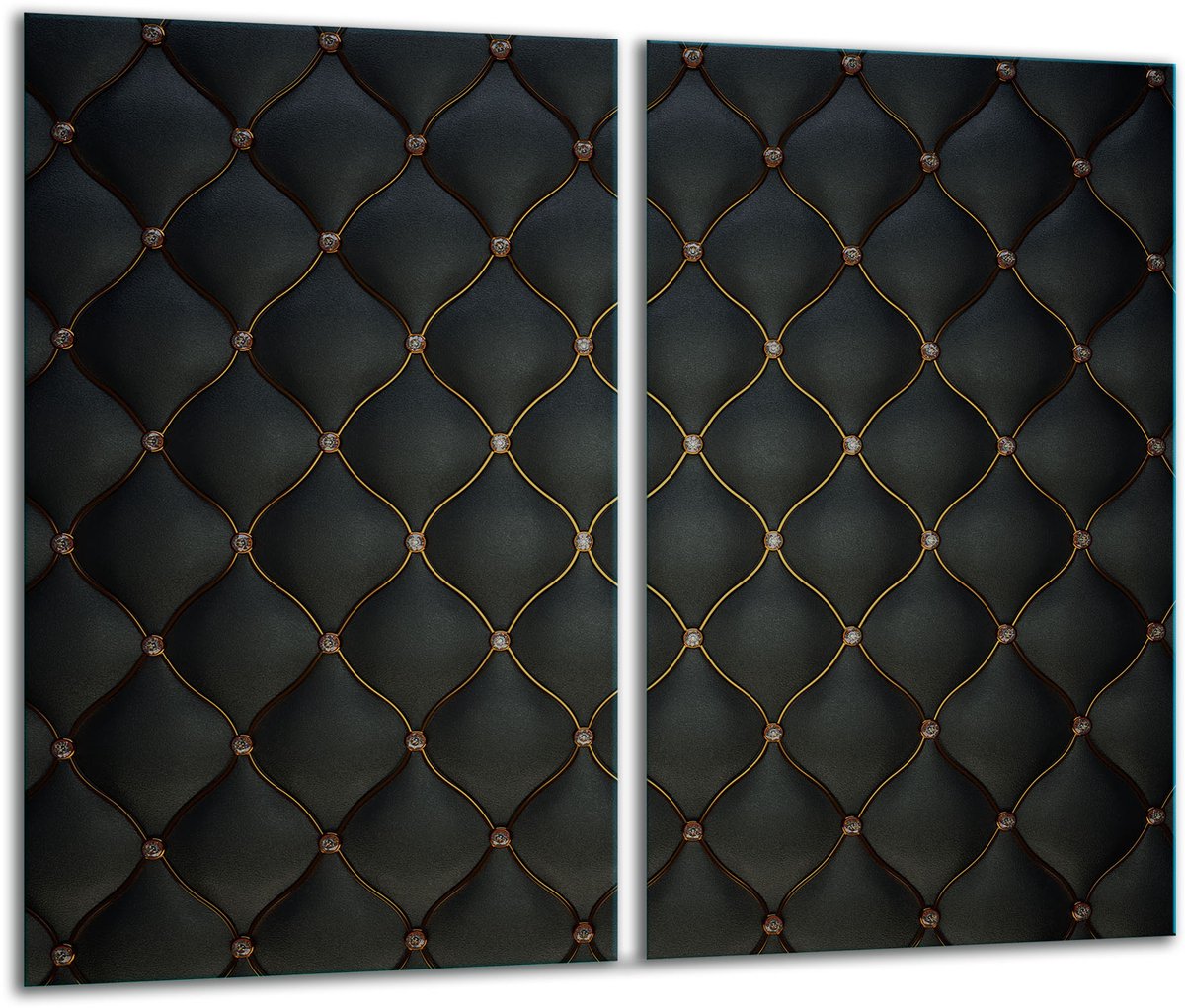 TMK ArtDeko - Snijplank - 2x 30x52 cm - Zwart - Gehard Glas