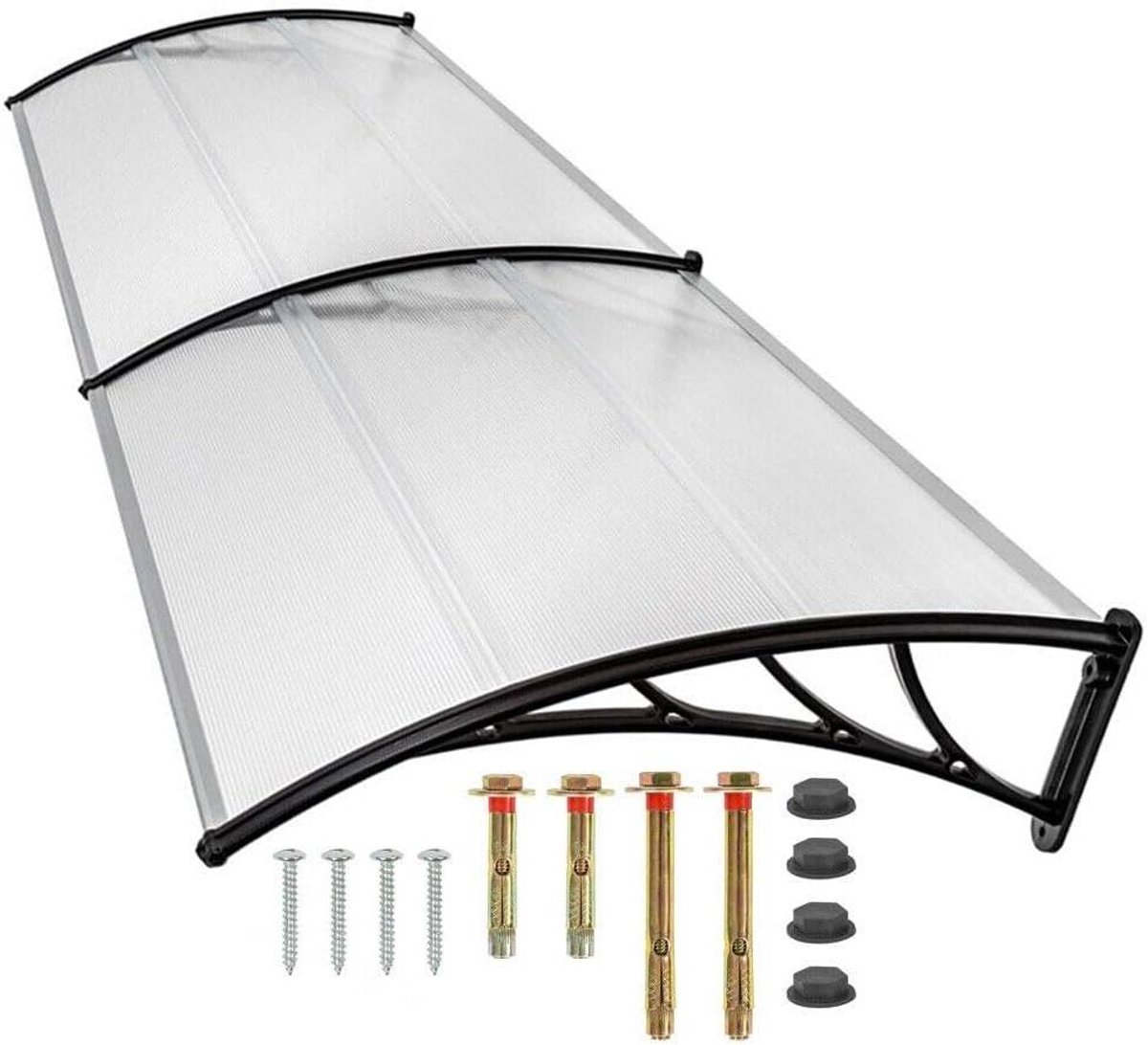 Deur Luifel - Overkapping Voordeur - Bescherming tegen Weer - Geluidsisolerend Polycarbonaat - 115 cm Breed - Transparant