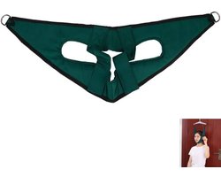 Cervicale Tractie-apparaat - Nekrek- en Tractieharnas - voor Verlichting van Nekpijn - voor Fysiotherapie aan Huis - geschikt voor het verlichten van druk in nek en schouders - groen - Eén maat past iedereen