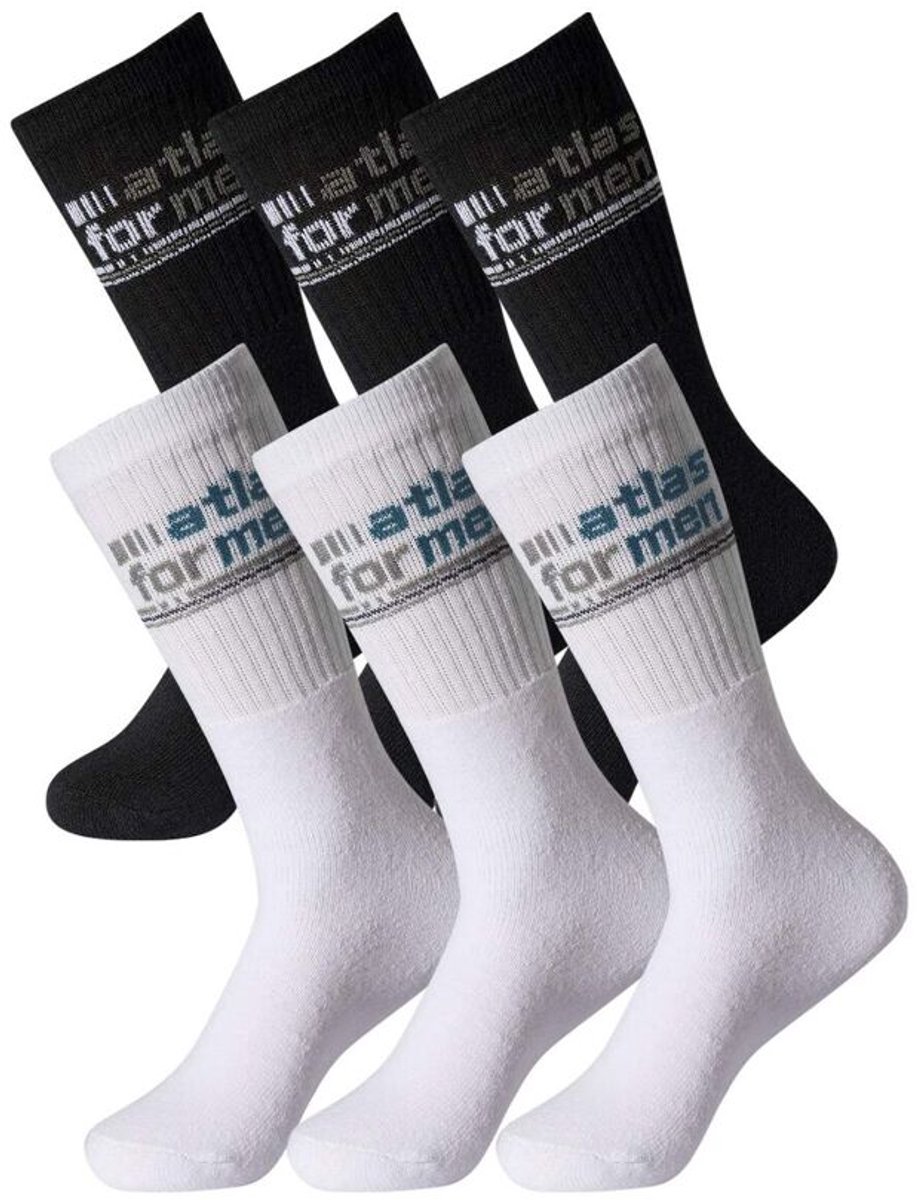 ATLAS FOR MEN - Set van 6 paar sportsokken Atlas For Men - Heren - Verkrijgbaar in grote maten - 43/46