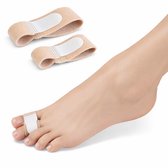 2 Maten Buddy Loops Teenspalk met Klittenband - Teen brace - Buddy Tape - Beige