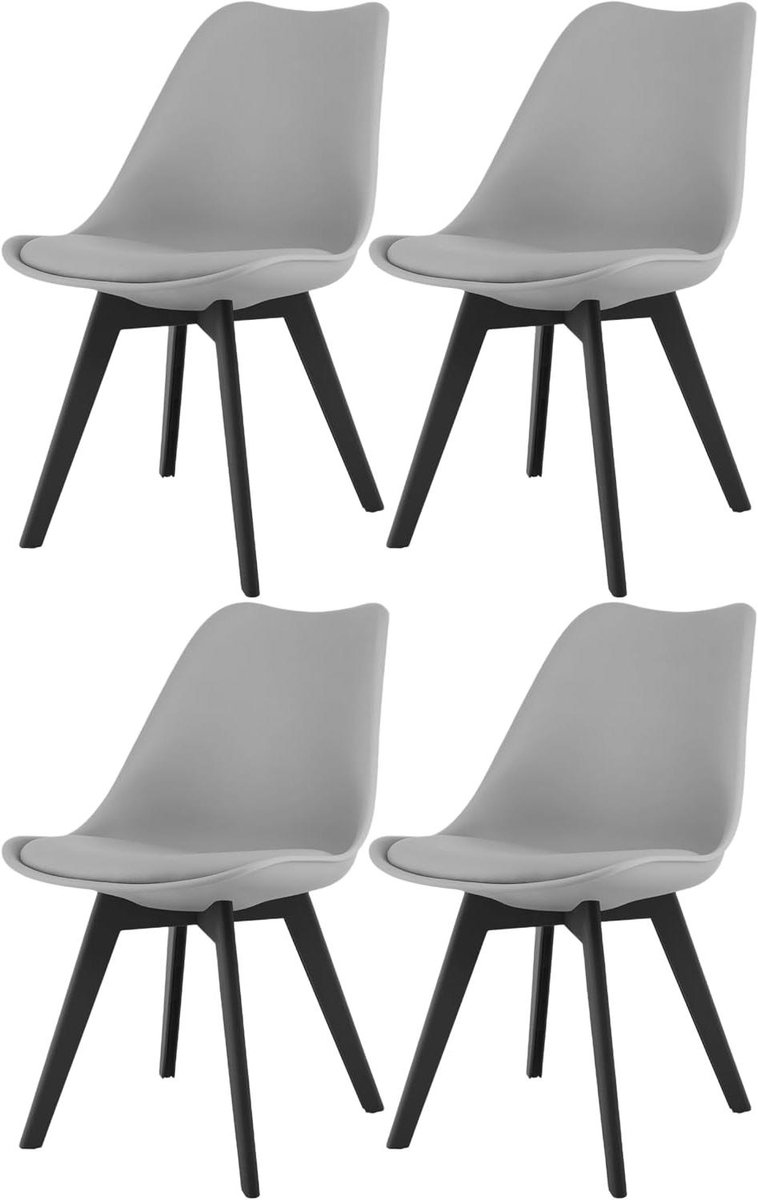 Eetkamerstoelen Set - Stoelen Set - Comfortabel Zitten - Zachte Lijnen Design - 46 cm Zith