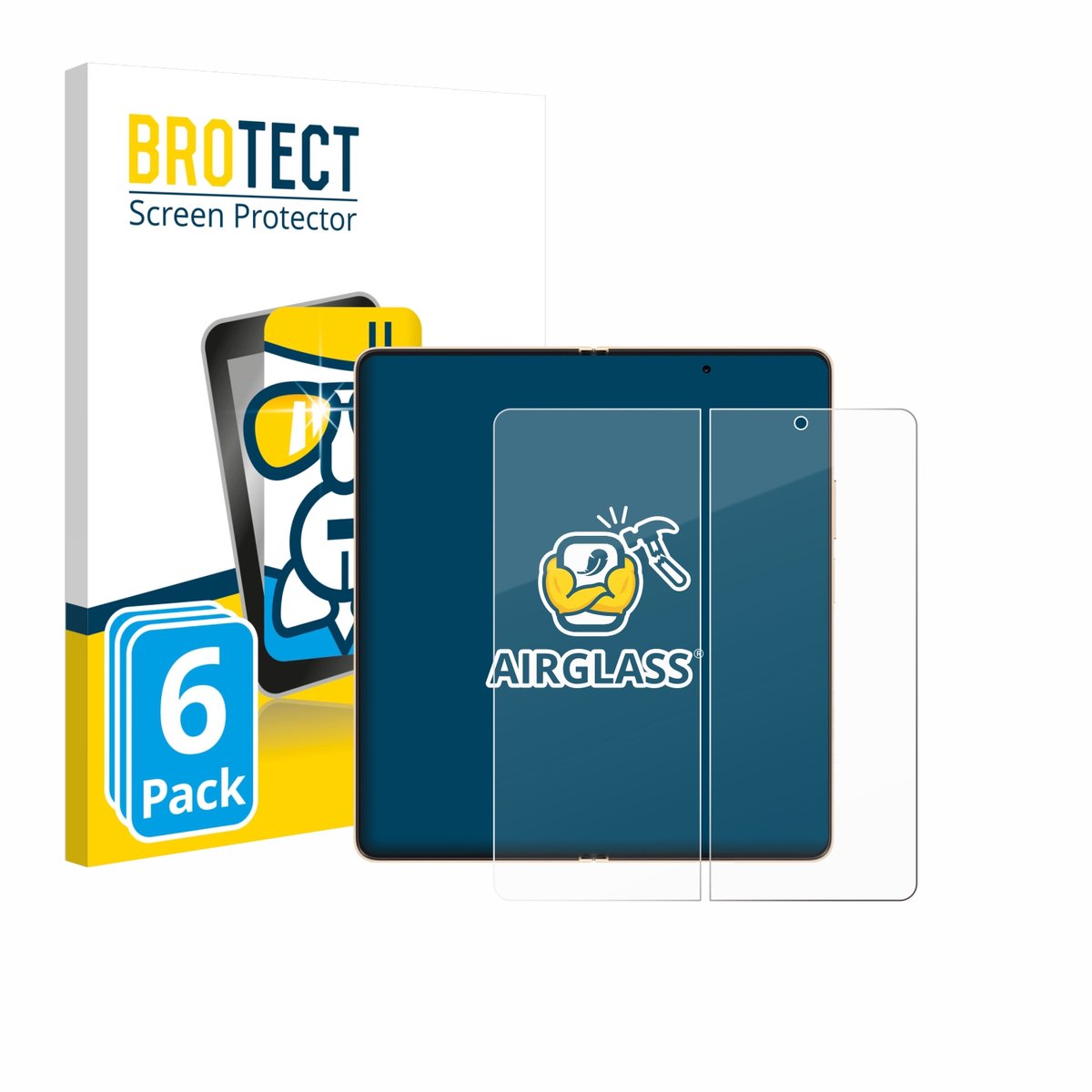 Screenprotector 6 Stuks voor Honor Magic V6 (Inner display) Beschermglas transparant