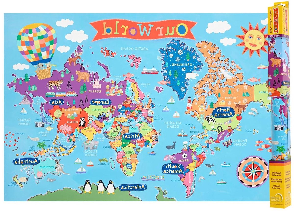 WORLD MAP FOR KIDS