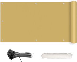 ROBAG Balcony Shield Cover, Windproof Sunshade, Shade Cloth Cover (Custom Size) for Patio, Fence, Backyard, Porch, 55x450cm, Beige