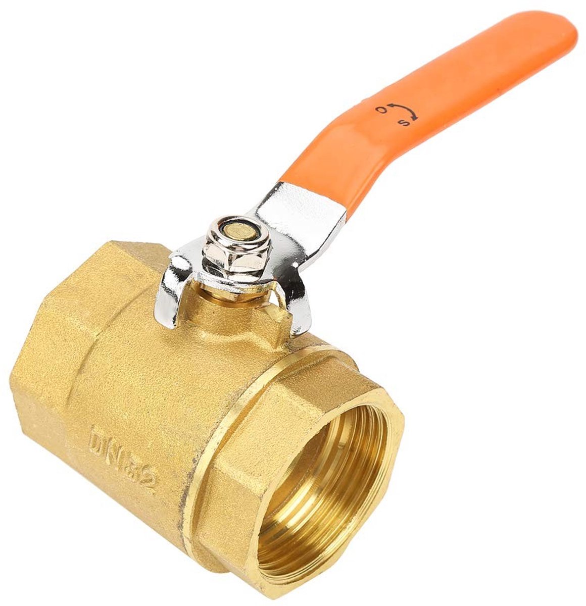 Walfront Messing Kogelklep 1-1/4 inch BSP DN32 met Hefboom voor Water, Olie en Gas