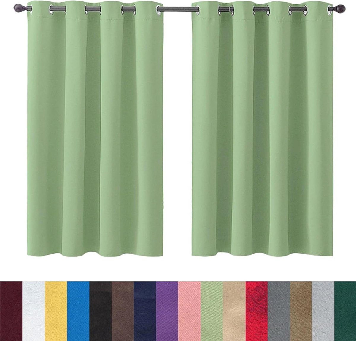 Woonkamergordijnen met Plooiband 180 x 50 cm Polyester, Decor Polyester Gordijn Garen Eind