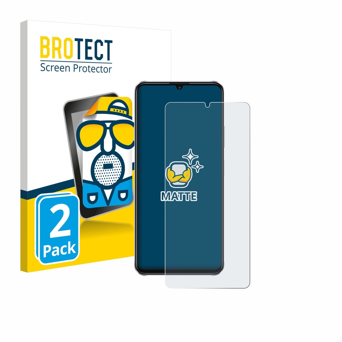 BROTECT - Screenprotector voor Huawei Nova Y72S - Folie Beschermfolie matte 2 Stuks