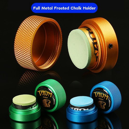 TAOM Pool Krijt Houder Ronde Vorm Praktische Tool Biljart Accessoires Magnetische Mini Krijt Tip Case Container Ronde Doos Biljart — afbeelding 4