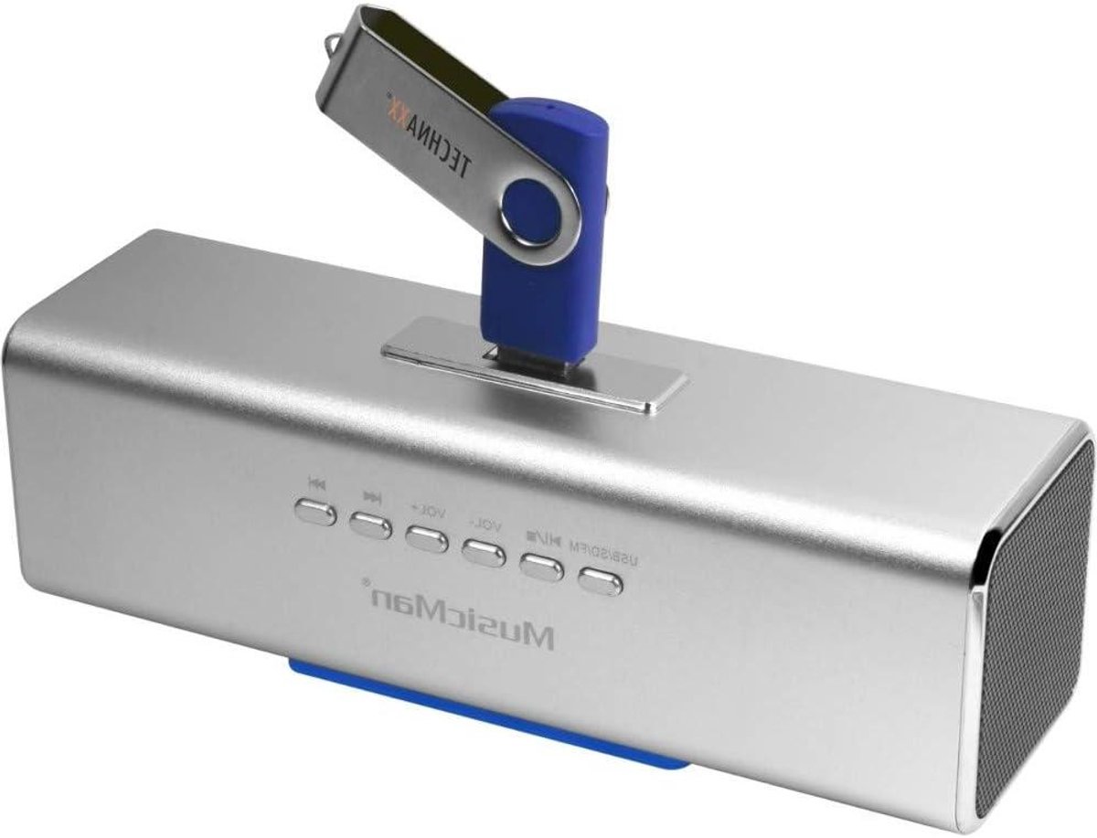 Draagbare Geluidsbox - Stereo Speaker Systeem - Muziek Luisteren Onderweg - Aluminium Behuizing - 185 Grams - Zilver